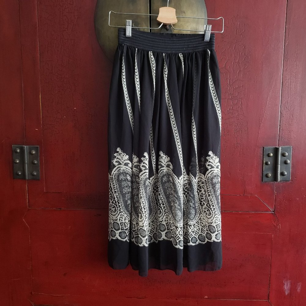Sheer Black Maxi Skirt